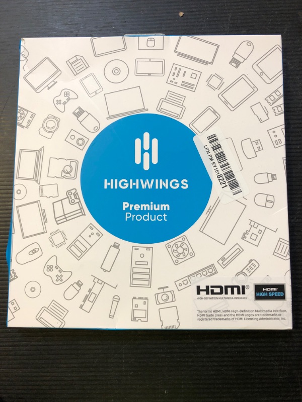 Photo 1 of Highwings 4K Long HDMI 2.0 Cable 15FT/4.5m - 4K@60Hz HDR Braided HDMI Cord, 18Gbps High Speed with Ethernet/ARC, 3D, HDCP 2.2, ARC, Compatible for PS-5/4/3/4K HDTV/Monitor/Projector/Streaming Media