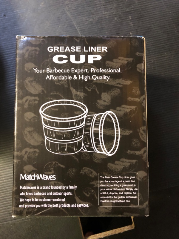 Photo 1 of Matchwaves Grease Bucket Liners for Traeger Pellet Wood Grill Smoker with HDW152 Bucket, Drip Bucket Liner Replacement for BAC407 Inserts, Universal Grease Cups, 5”W x 4”H - 20Pcs