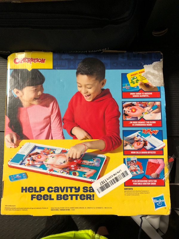 Photo 1 of Operation Electronic Board Game with All-in-One Carrying Case | 2 Ways to Play | Ages 6+ | 1+ Players | 10 Mins. | Fun Kids Games