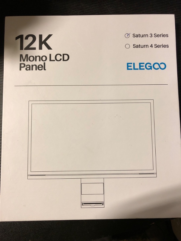 Photo 1 of ELEGOO 10-Inch 12K Monochrome LCD with 11520x5120 Resolution and 9H Tempered Glass Protection, Compatible with ELEGOO Saturn 3/Saturn 3 Ultra Resin 3D Printer