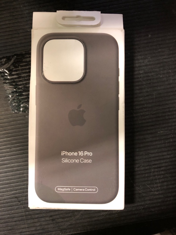 Photo 1 of Apple iPhone 16 Pro Silicone Case with MagSafe and Camera Control: Lightweight Phone Case, Wireless Charging Compatible, Smooth Matte Finish; Stone Gray