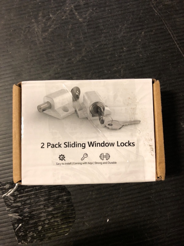 Photo 1 of ROFMAPLE Lock, 2 Pack Sliding Door Window Lock, Push-in Key Lock, Patio Door Locks for Home Office Classroom (White)