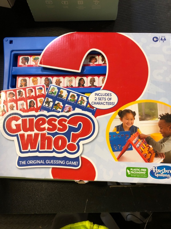 Photo 1 of Hasbro Gaming Guess Who? Original,Easy to Load Frame,Double-Sided Character Sheet,2 Player Board Games for Kids,Guessing Games for Families,Ages 6 and Up