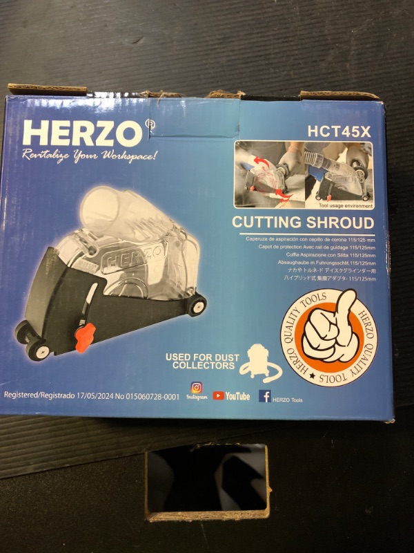 Photo 1 of HERZO Dust Shroud Dust Extraction Cutting Guard for 5 inch and 4-1/2 inch Angle Grinder