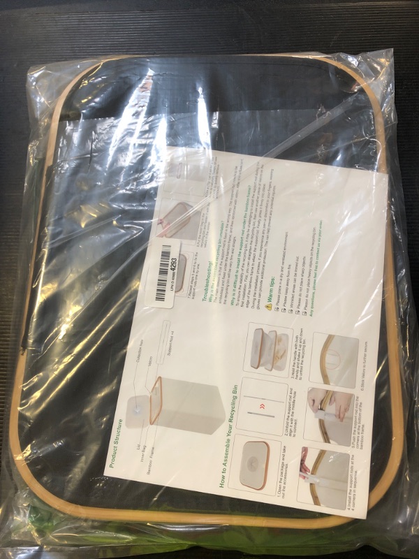 Photo 1 of iEGrow 29 Gallons Recycling Bins for Kitchen, Indoor Recycle Bins with Lid, 110L Large Recycle bin with 2 Removeable Reusable Inner Bags, for Bottles Cans Glass Plastice Cartons(Black)