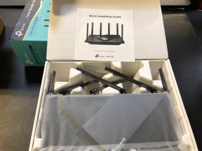 Photo 1 of TP-Link AXE5400 Tri-Band WiFi 6E Router (Archer AXE75), 2025 PCMag Editors' Choice, Gigabit Internet for Gaming & Streaming, New 6GHz Band, 160MHz, OneMesh, Quad-Core CPU, VPN & WPA3 Security