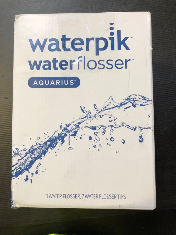 Photo 1 of Waterpik Aquarius Water Flosser For Teeth Cleaning, Gums, Braces, Dental Care, Electric Power With 10 Settings, 7 Tips For Multiple Users And Needs, ADA Accepted, Blue WP-663, Packaging May Vary