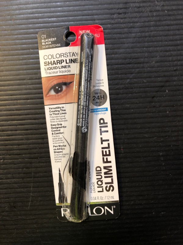 Photo 1 of Revlon Liquid Eyeliner Pen, ColorStay Sharp Line Eye Makeup, Waterproof, Smudge-proof, Longwearing with Slim Tapered Tip, Sharp Line