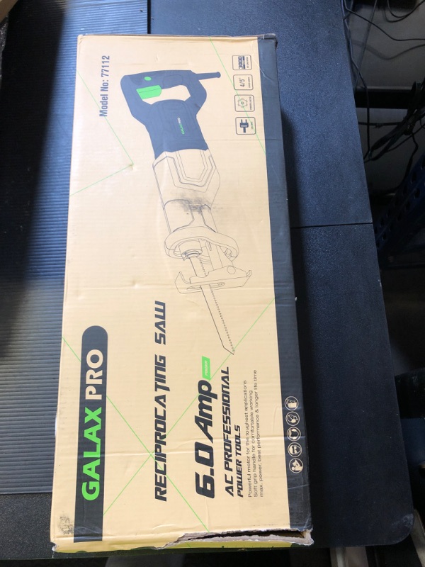 Photo 1 of GALAX PRO 120V Reciprocating Saw, 6.0 Amp Variable Speed Corded Reciprocating Saw with1-1/8" Stroke Length, 2800RPM and 6" Max for Wood, Metal, PVC Pipe Cutting