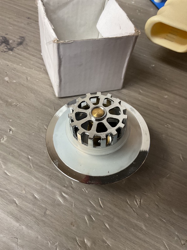 Photo 1 of Universal 3 in 1 Bathtub Drain Stopper Bathtub Drain Hair Catcher, Pop-up Tub Stopper with Effective Filter Basket, Anti-Clogging Bathtub Drain Plug Bath Tub Stoppers for 1.45-1.8" Drain Shoe
