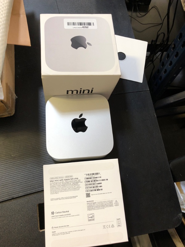 Photo 1 of Apple 2024 Mac mini Desktop Computer with M4 chip with 10?core CPU and 10?core GPU: Built for Apple Intelligence, 16GB Unified Memory, 256GB SSD Storage, Gigabit Ethernet. Works with iPhone/iPad