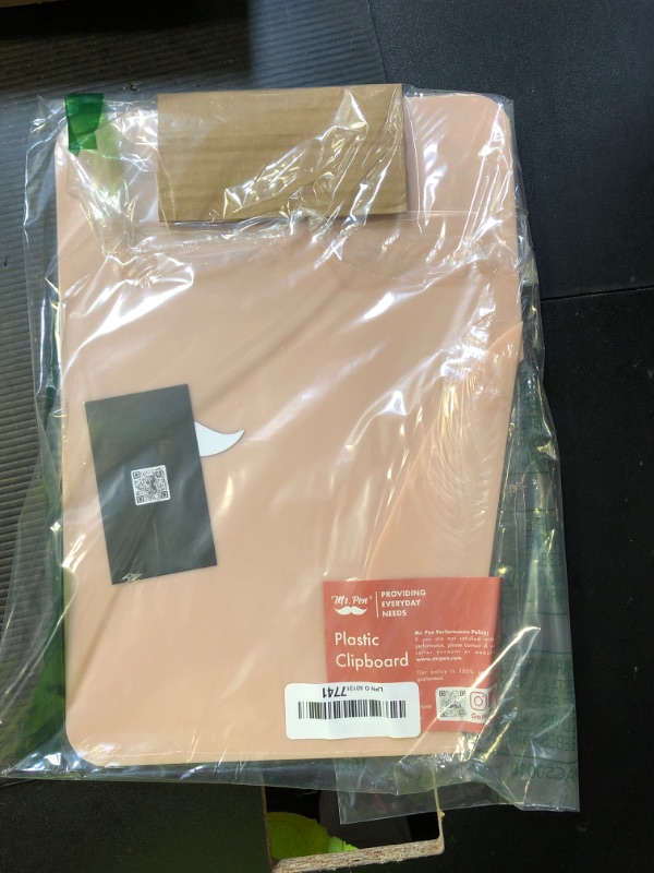 Photo 1 of Mr. Pen- Plastic Clipboard, 12.5” x 9”, Pastel Orange, Clipboard Plastic, Low-Profile Metal Clip with Retractable Hanging Hole