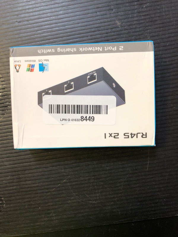 Photo 1 of RJ45 Network Switch Selector 2x1 Ethernet RJ45 Network Switch Splitter Selector Box 100M/1000M