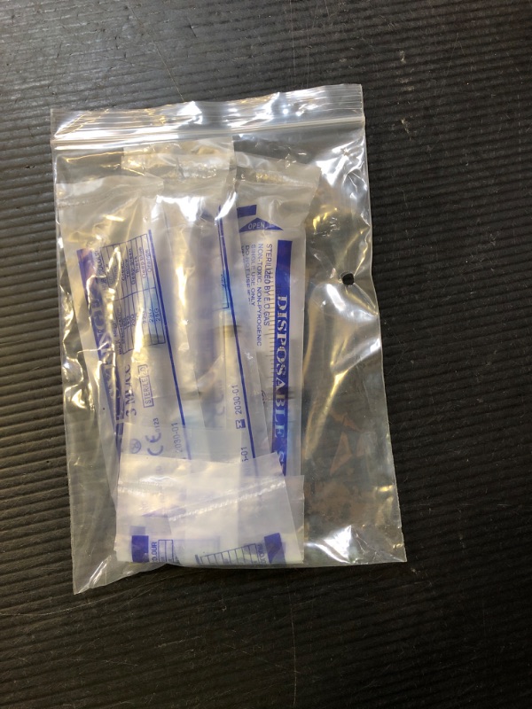 Photo 1 of 4 Pack 3ml Disposable Syringe with 23Ga 1.0 Inch, Luer Lock Syringes, Individual Sterilized Wrapped