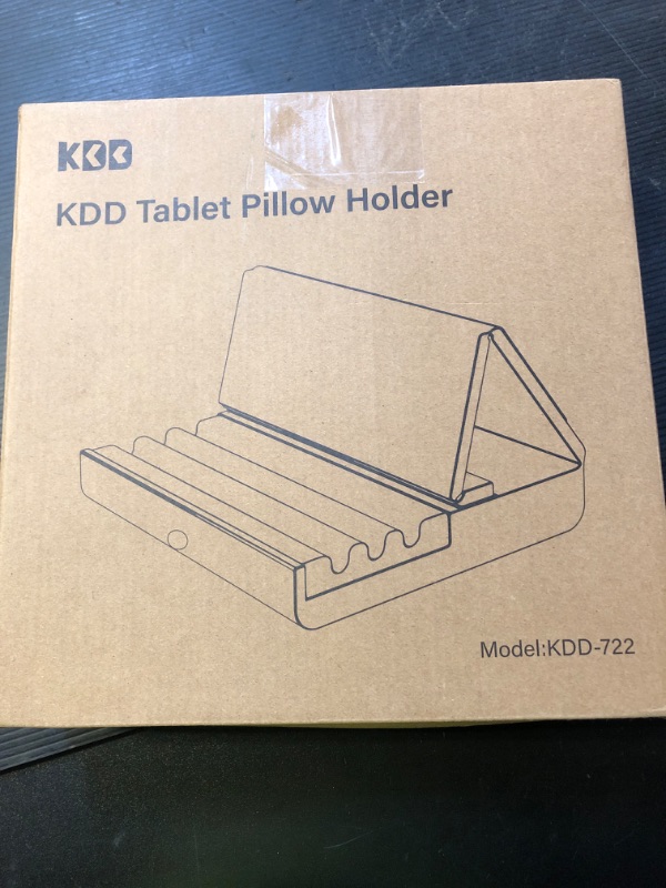 Photo 1 of KDD Tablet Pillow Holder, Foldable iPad Stand for Lap, Bed and Desk -Tablet Soft Pad Dock with Pocket & Stylus Mount Compatible with iPad Pro 12.9, 10.5, 9.7 Air Mini 6 5 4 3, Galaxy Tab,E-Reader