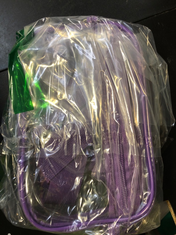 Photo 1 of Bagenius Clear Bag for Stadium Events Clear Purse with Removable Strap Transparent Bag for Concert and Sport Events, Purple
