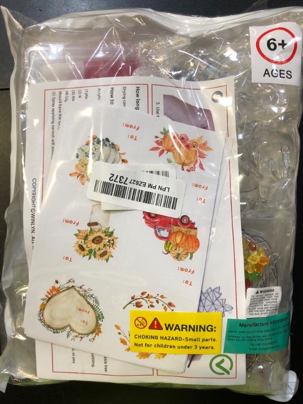 Photo 1 of Winlyn 27 Sets Pumpkin Suncatchers DIY Window Paint Art Suncatchers Fall Pumpkin Craft Kits Autumn Pumpkin Sun Catchers for Kids Classroom Halloween Thanksgiving Art Activities