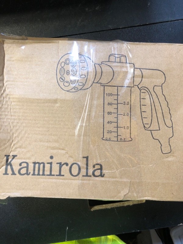 Photo 1 of Kamirola High Pressure 8 in 1 Car Wash Brush Foam Gun,Garden Hose Nozzle Foam Cannon Bottle Soap Sprayer,Lawn, Car Wash, Cleaning?Patio, Pet Bathing(Black)