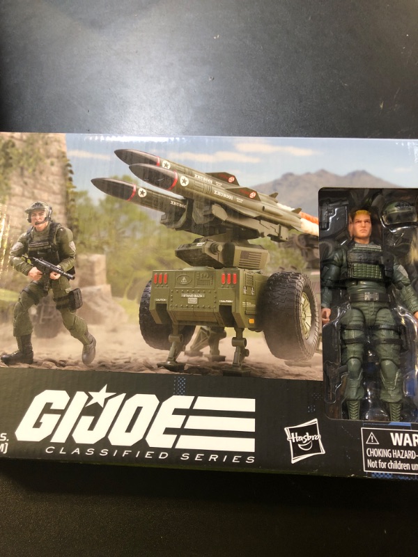 Photo 1 of G.I. Joe Classified Series #182, Clayton “Hawk” Abernathy with M.M.S. (Mobile Missile System) Towable Vehicle, Collectible 6 Inch Action Figure Set