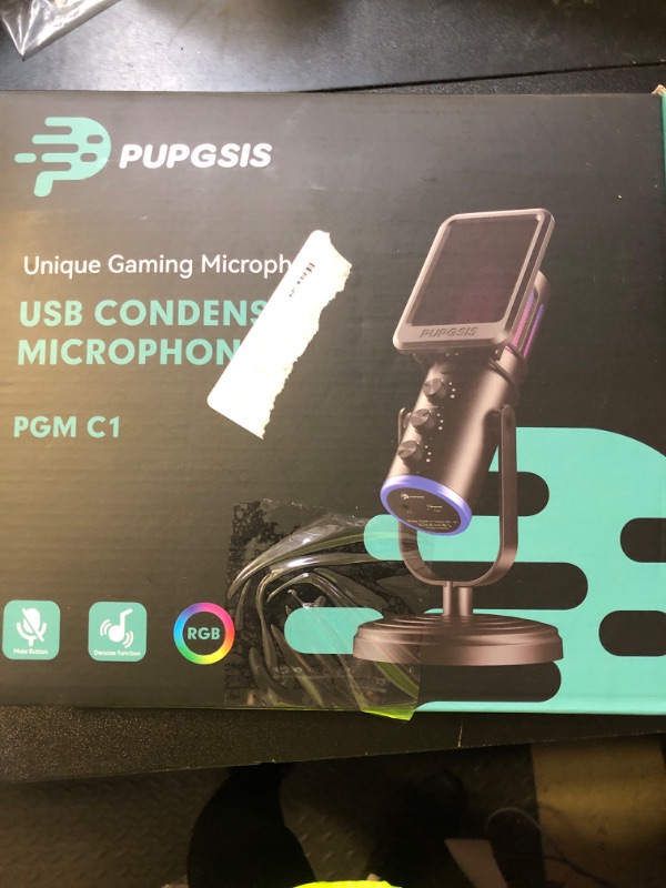Photo 1 of PUPGSIS USB Microphone, Condenser Mic for PC PS4/5, Gaming Microphones with Volume Control, Gain Control, Mute Button, Laptop Mic for Recording Vocals, Voice Overs, Streaming, Meeting and YouTube