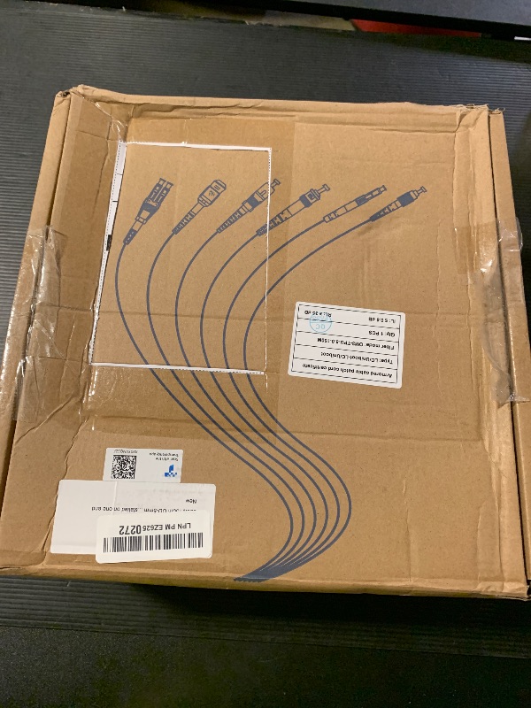 Photo 1 of 500ft/150m OD-5mm Industrial TPU OM3 Fiber LC to LC Outdoor Armored Fiber Patch Cable, Duplex Multimode Fiber Optic Cable, 10Gb, 50/125, Uniboot LC-LC with Pulling Eye Kit Installed on one end