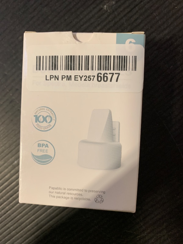 Photo 1 of [6-Count] Papablic Duckbill Valves for Spectra and Medela, Replaceable Duckbill Valves for Spectra S1 Spectra S2 valves and Medela Pump in Style, BPA/DEHP Free White