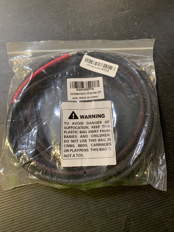 Photo 1 of JXMXRPV Solar Extension Cable 20Ft 10AWG, Solar Wire with Tool-Free Solar Connectors, Waterproof Solar Panel Extension Cable 6mm², PV Cable 10Gauge for Home Boat RV Solar Panels(20ft)