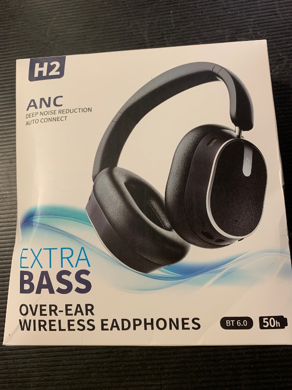 Photo 1 of MMWOWARTS Hybrid Active Noise Cancelling Bluetooth Headphones, Over Ear Wireless Headphones with 60H Playtime, Hi-Res Audio, Deep Bass, Memory Foam Ear Cups for Home Office Travel