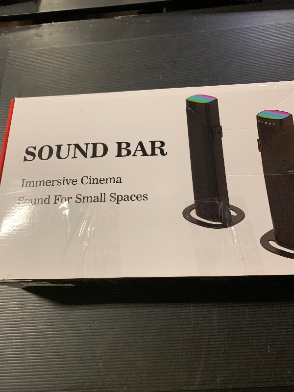Photo 1 of Sound Bar,100W Sound Bar for Smart TV with 3 RGB Lights Modes, Bluetooth 5.3, ARC/Opt/AUX Connect, Detachable 2-in-1 Speaker, 3 Equalizer Modes, Bass Surround Soundbar for TV/PC/Gaming/Projectors