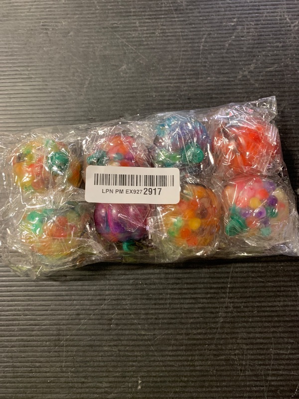 Photo 1 of 8 Pack Halloween Pumpkin Stress Balls, Squeeze Balls Fidget Toys for Adults Stress Relief Party Favors Halloween Treat Goody Bag Filler