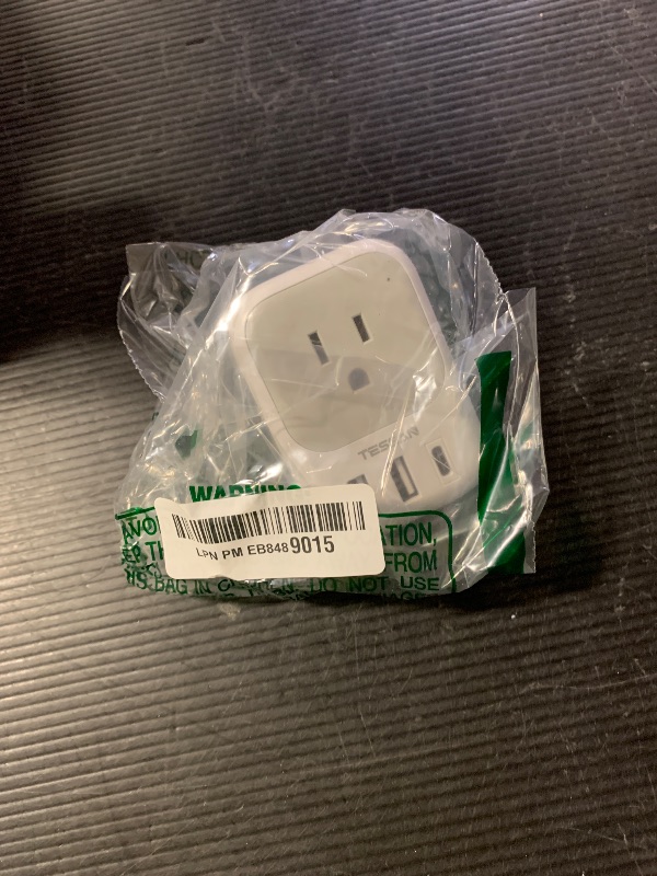 Photo 1 of US to Japan Plug Adapter 2 Pack, TESSAN 2 Prong to 3 Prong Outlet Adapter with 4 Outlets 3 USB (1 USB-C), Outlet Adaptor US to Japan China Mexico Philippines Canada Peru Thailand Vietnam