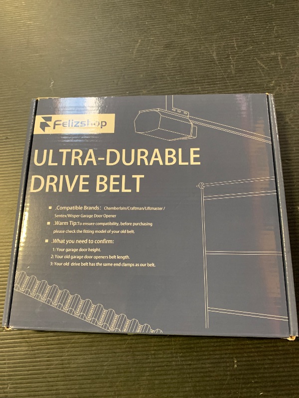 Photo 1 of 41A3589-3 41A3589?12 Garage Door Belt,235'' Drive Belts 041A3589-3 for 7ft High Garage Doors,Compatible with Chamberlain 41A3589-12 Belt Assembly, Some Liftmaster Belts Replacement