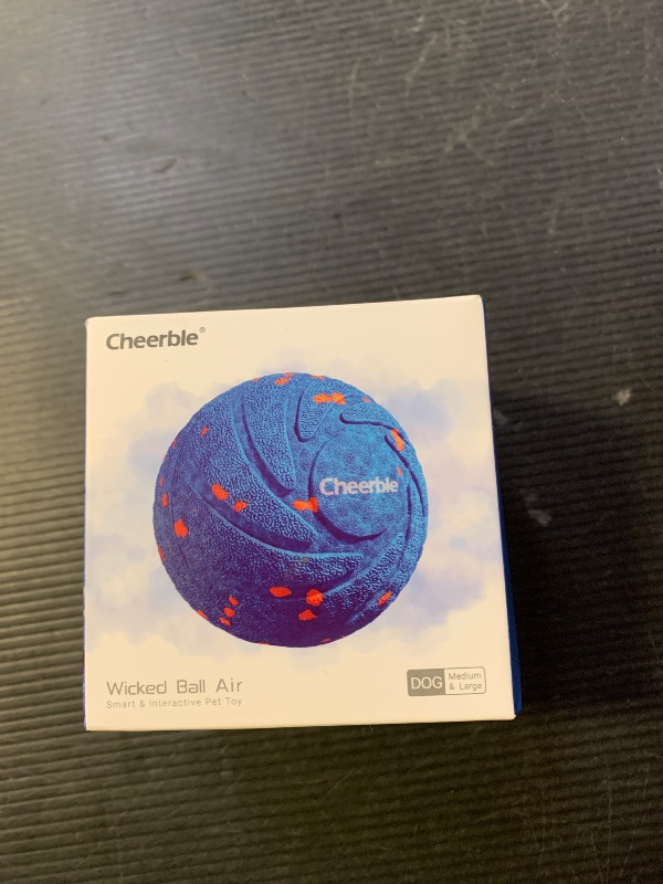 Photo 1 of Cheerble Smart Interactive Dog Toy, Wicked Ball AIR, Automatic Moving, Bouncing, and Rotating, E-TPU Material, IPX7 Waterproof Rating, Active Rolling Ball for Medium and Large Dogs