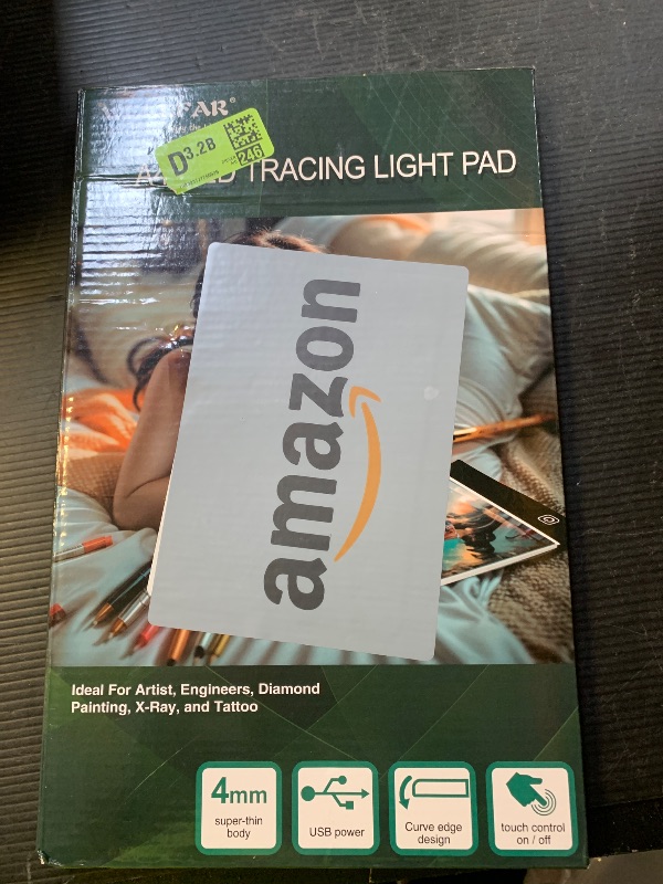 Photo 1 of A4 LED Light Box for Tracing and Drawing - Ultra Thin Adjustable Light Table, USB Trace Light UP Pad Screen, Small Copy Board Tracer for Kids Artists, Sketching, Stenciling, and Art Crafting.