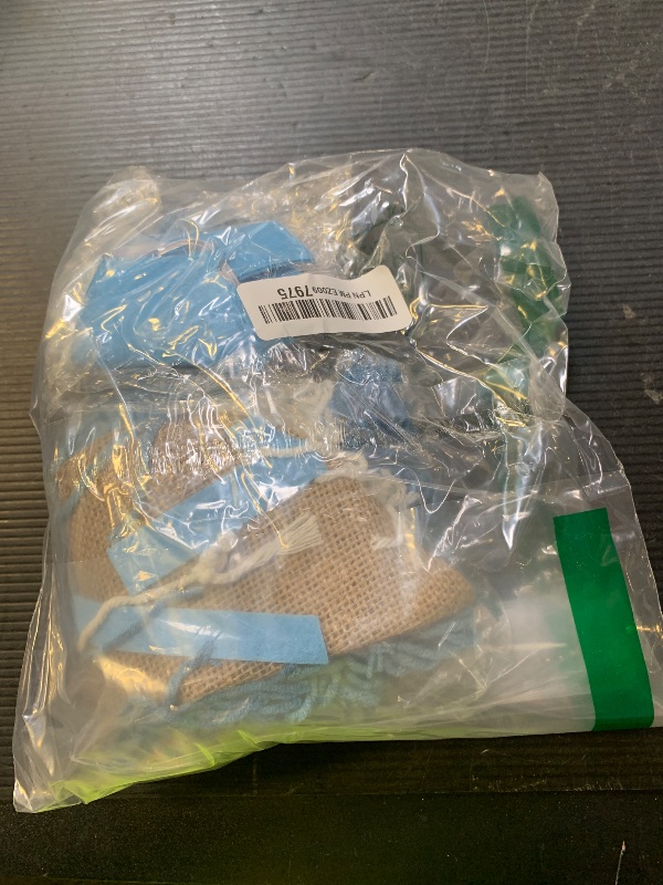 Photo 1 of 1/2 Birthday Boy Half Birthday Decorations High Chair Banner, 6 Month Girl Tassel Wood Bead Highchair Garland Blue