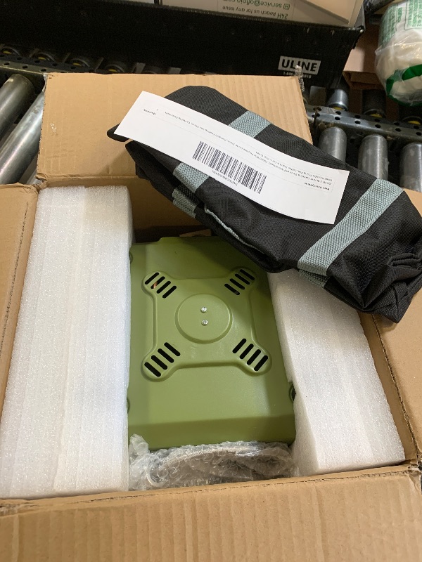 Photo 1 of ODSD 2 Burner Camping Stove with Windshield, 20000 BTU Propane Camp Stove, Portable Folding Gas Stove, Camping Essentials Gears Includes Frying Pan, Coffee Stand & Carry Bag, Green