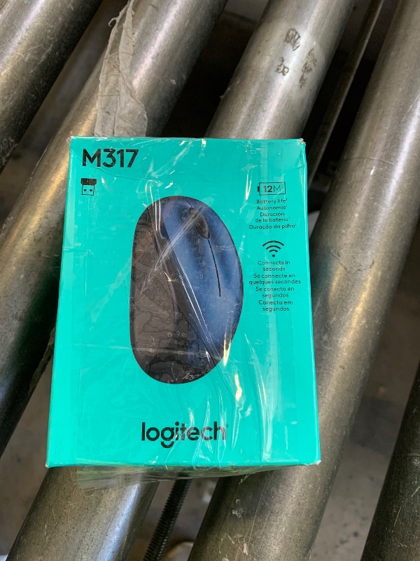 Photo 1 of Logitech M317 Wireless Mouse, 2.4 GHz with USB Receiver, 1000 DPI Optical Tracking, 12 Month Battery, Compatible with PC, Mac, Laptop, Chromebook - Blue