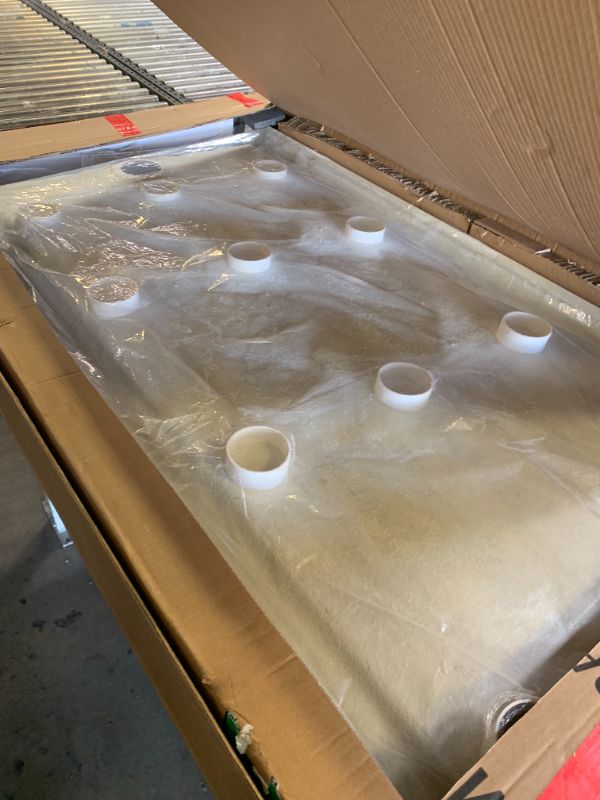 Photo 1 of MORVANO 60 x 32 Shower Base with Single Threshold Rectangular Left Drain Location Shower Base,Shower Pan With Stainess Steel Cover,Marble White Acrylic Shower Base