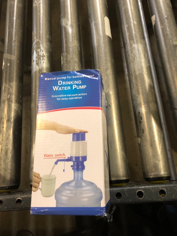 Photo 1 of Manual Water Pump for 5 Gallon Bottle – Secure Fit on Crown Top Jugs - Adjustabl