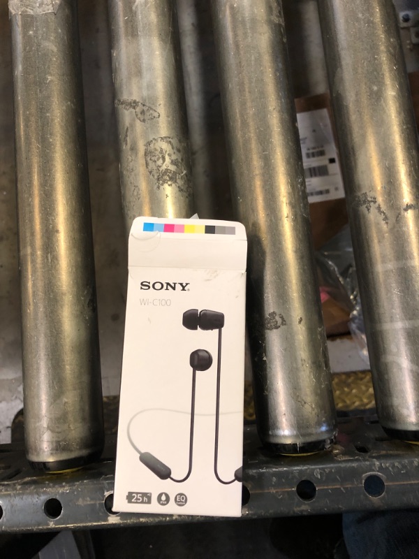 Photo 1 of Sony WI-C100 Wireless in-Ear Bluetooth Headphones with Built-in Microphone, Black