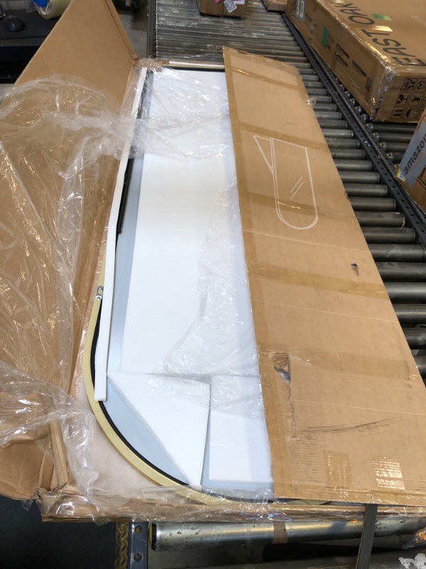 Photo 1 of Full Length Mirror, 71"*26" Arched Full Body Mirror with Stand, Large Floor Mirrors for Leaning or Hanging, Big Mirrors for Bedroom, Living Room,Dressing Room, Aluminum Alloy Frame, Black
