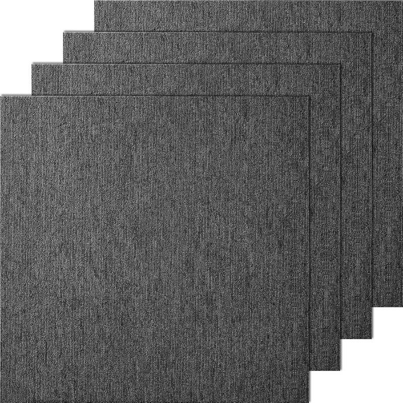 Photo 1 of VEVOR Carpet Tiles Reusable, 20"x 20" Carpet Squares with Padding Attached, Soft Padded Carpet Tiles, Easy Install DIY for Bedroom Living Room Indoor Outdoor (20 Tiles, Dark Gray), (55.5 sqft/Box)
