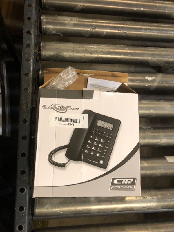 Photo 1 of Corded Caller ID Telephone with Speaker for Home and Office, TelPal Wired Landline Telephone Set Simple Analog Desktop Hotel Telephones