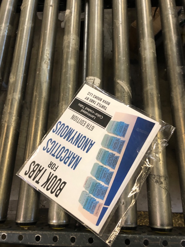 Photo 1 of Laminated Book Tabs for Narcotics Anonymous 6th Edition – Color-Coded, Repositionable Sticky Tabs – Includes Alignment Card & Blank Tabs for Custom Sections (Book not Included)