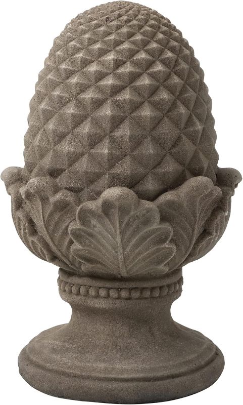 Photo 1 of Glitzhome GH20390 Artichoke Garden Statue, 16.5 Inch, Concrete Grey
