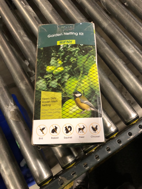 Photo 1 of Bird Netting for Garden - 7.5 x 65 FT Heavy Duty Anti Bird Netting Mesh with Ties and Landscape Staples for Vegetable, Fruit Trees & Other Plants, Lasting Against Birds Deer Squirrels and Poultry