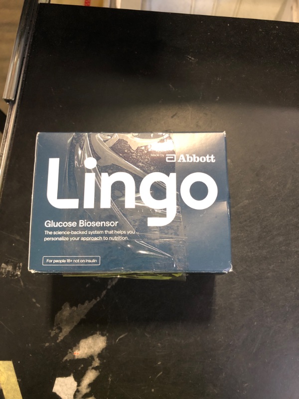 Photo 1 of Lingo Continuous Glucose Monitor (CGM) & App. Made by Abbott. Know the impact of what you eat. 1 Lingo biosensor lasts up to 14 Days*. Designed for iPhone 11 device or Later. US Only.