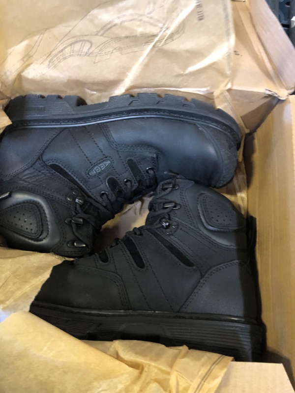Photo 1 of KEEN Utility Men's Camden 6" Composite Toe Waterproof Heavy Duty Work Boots, Black/Black, 8.5 D