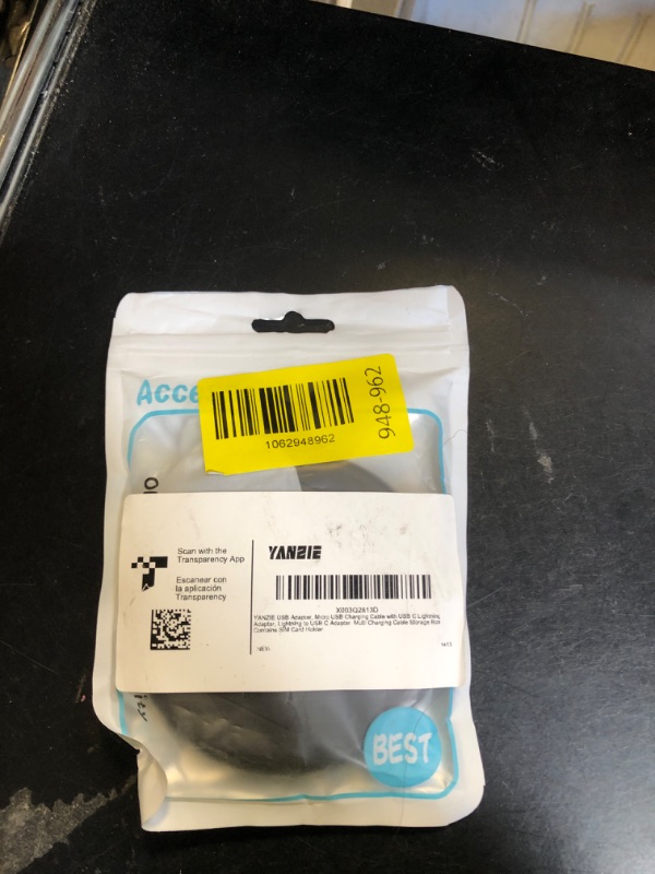 Photo 1 of YANZIE USB Adapter, Micro USB Charging Cable with USB C Lighting Adapter, Lighting to USB C Adapter, Multi Charging Cable Storage Box Contains SIM Card Holder