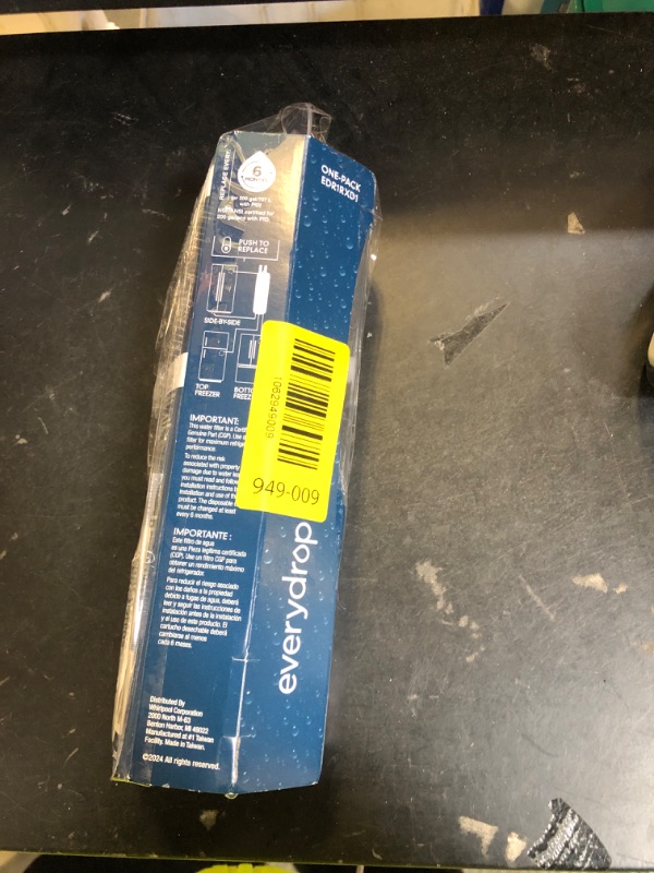 Photo 1 of everydrop by Whirlpool Ice and Water Refrigerator Filter 1, EDR1RXD1, Single-Pack , Purple